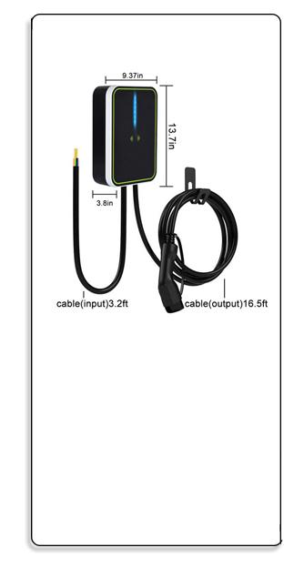 Linha da arma do carregador de Wallbox do carro elétrico de EV-HW com tela 7KW 5