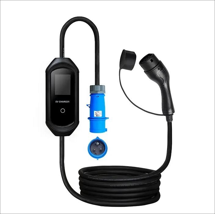 Adjustable Portable Ev Charger 220V 3.6KW 7KW 11KW MAX 32A IEC 62196 SAE J1772 GBT 20234